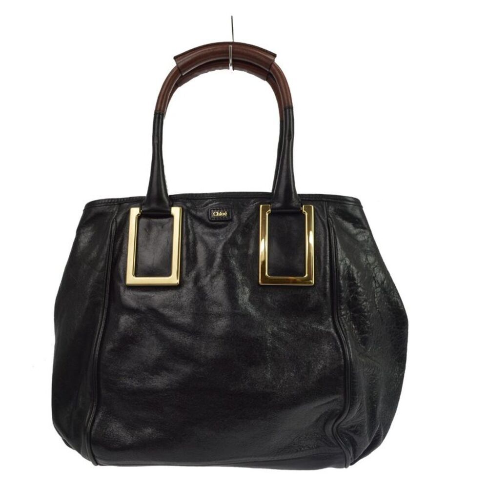 Chloe Ethel Leather Black Leather Handbag